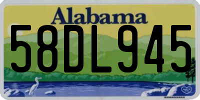 AL license plate 58DL945