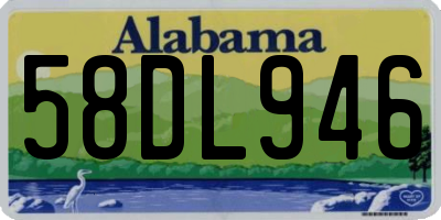 AL license plate 58DL946
