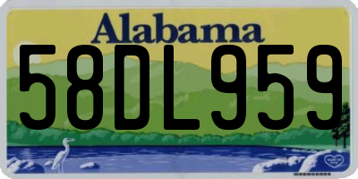AL license plate 58DL959