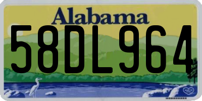 AL license plate 58DL964