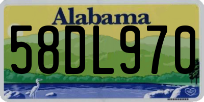 AL license plate 58DL970