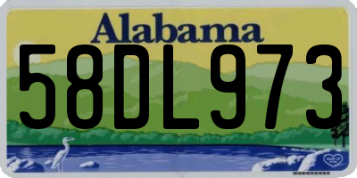 AL license plate 58DL973