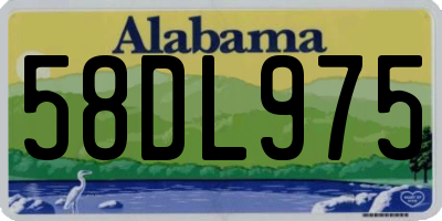 AL license plate 58DL975