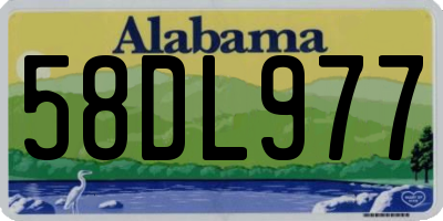 AL license plate 58DL977