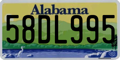 AL license plate 58DL995