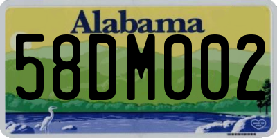 AL license plate 58DM002