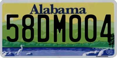 AL license plate 58DM004