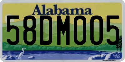 AL license plate 58DM005