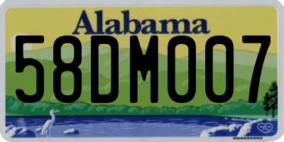AL license plate 58DM007