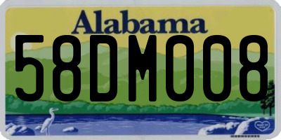 AL license plate 58DM008