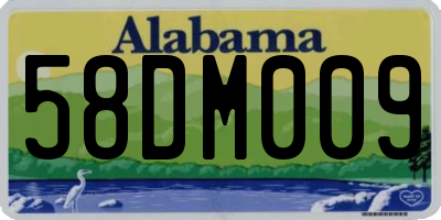 AL license plate 58DM009