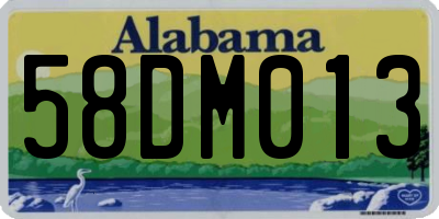 AL license plate 58DM013