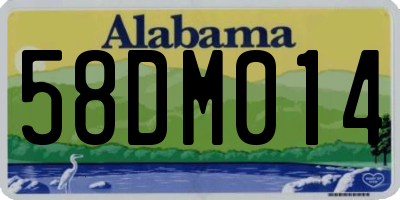 AL license plate 58DM014