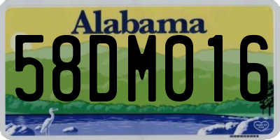 AL license plate 58DM016