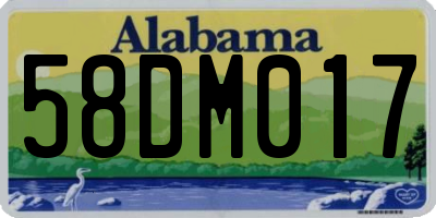 AL license plate 58DM017
