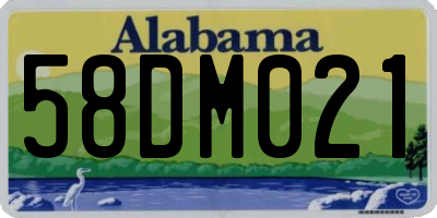 AL license plate 58DM021