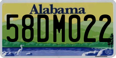 AL license plate 58DM022