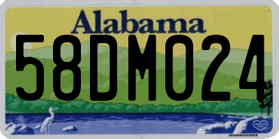 AL license plate 58DM024