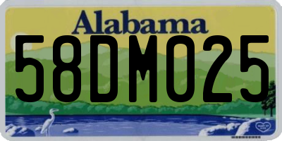 AL license plate 58DM025