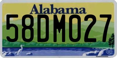 AL license plate 58DM027