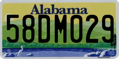 AL license plate 58DM029
