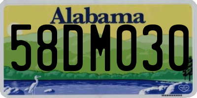 AL license plate 58DM030