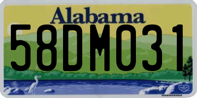 AL license plate 58DM031
