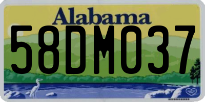 AL license plate 58DM037