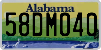 AL license plate 58DM040