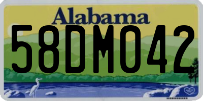 AL license plate 58DM042