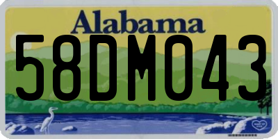 AL license plate 58DM043