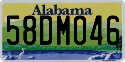 AL license plate 58DM046