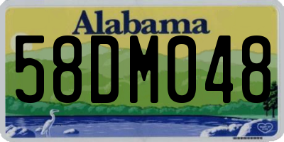 AL license plate 58DM048
