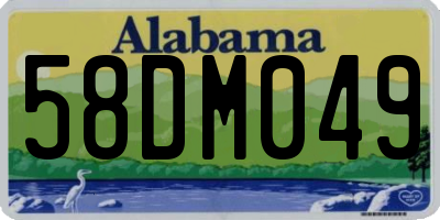 AL license plate 58DM049