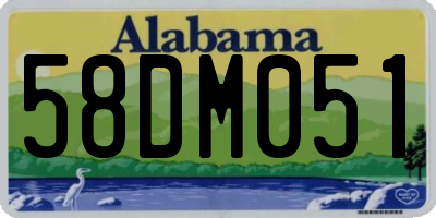 AL license plate 58DM051