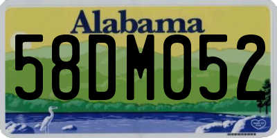 AL license plate 58DM052