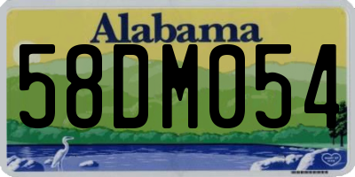 AL license plate 58DM054