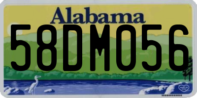 AL license plate 58DM056
