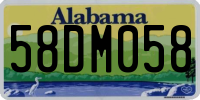 AL license plate 58DM058