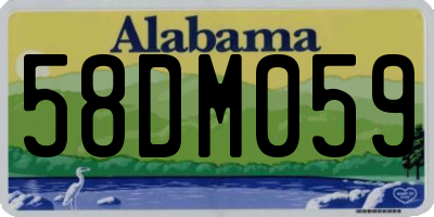 AL license plate 58DM059