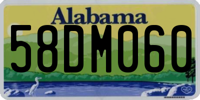 AL license plate 58DM060