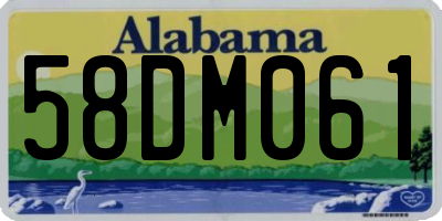 AL license plate 58DM061