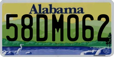 AL license plate 58DM062