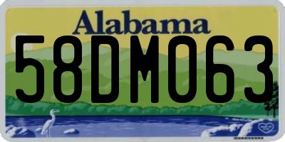 AL license plate 58DM063