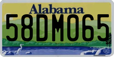 AL license plate 58DM065