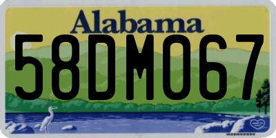 AL license plate 58DM067
