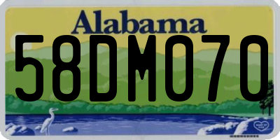 AL license plate 58DM070