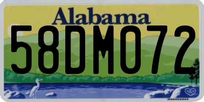 AL license plate 58DM072