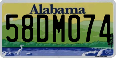 AL license plate 58DM074