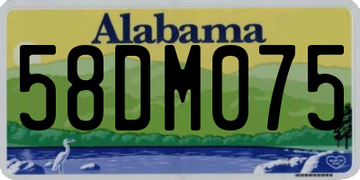 AL license plate 58DM075